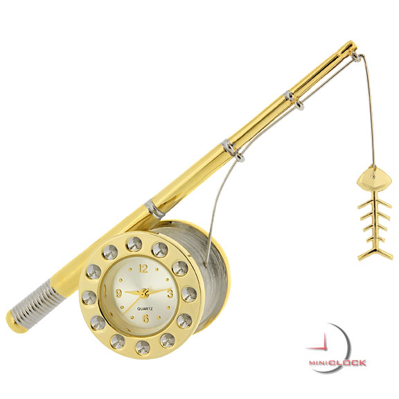 13 Fishing Pole Sitting Clock