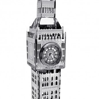 CRYSTAL BIG BEN MINIATURE LONDON UK TOWER BUILDING COLLECTIBLE DESKTOP MINI CLOCK